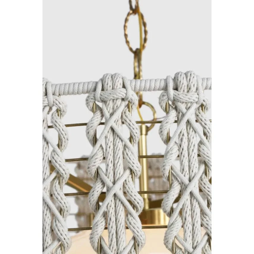 Brighton 30" Hanging Braided Shade - Antique Brass 4 Brighton 30" Hanging Braided Shade - Antique Brass - Image 2