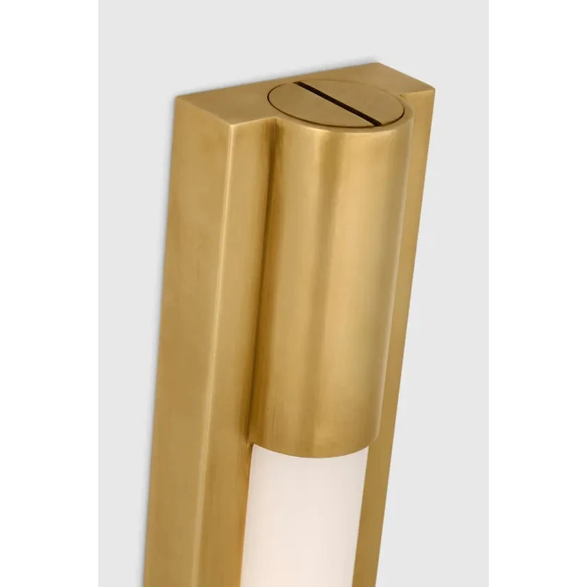 Emery 16" Slimline Bath Light - Brass With White Glass 5 Emery 16" Slimline Bath Light - Brass With White Glass - Image 3