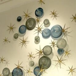 S/3 Crosshatched Wall Discs-Blue Swirl 17 S/3 Crosshatched Wall Discs-Blue Swirl -France and Son Store youtube wYla cO ZM 2