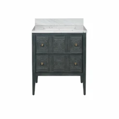 Santos 28" Vintage Navy Vanity With Rectangular Undermount Sink